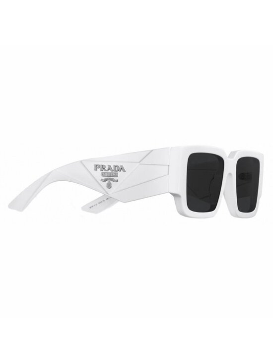 NEW PRADA Sunglasses White Silver Square 100% Authentic main image 9